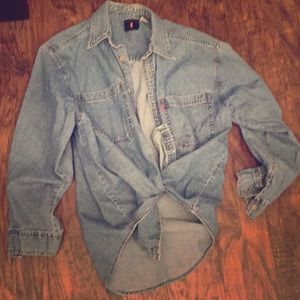 Denim button up shirt
